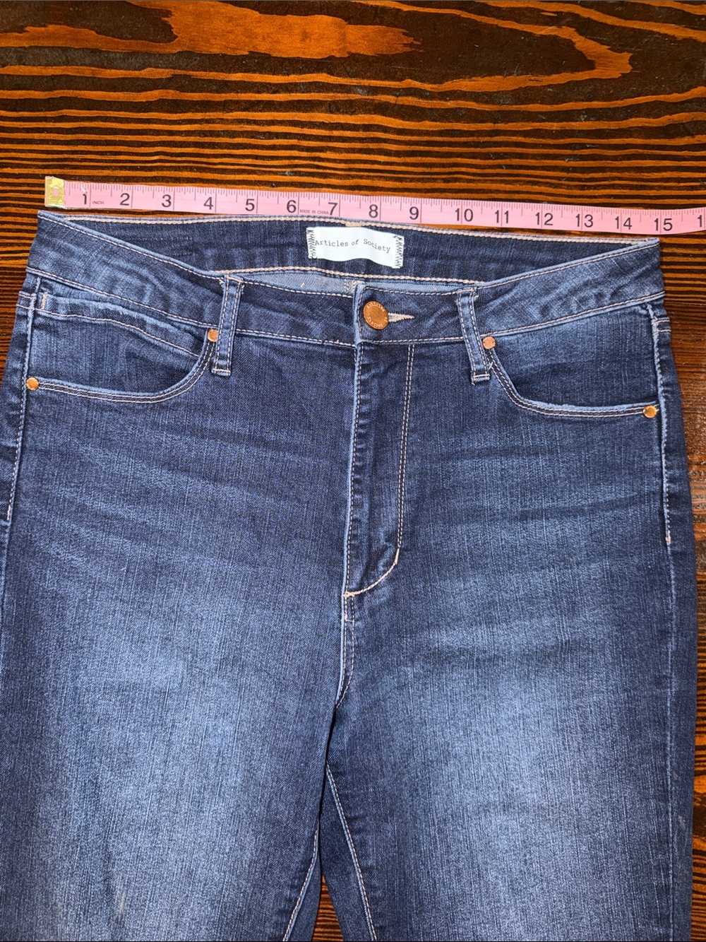Articles of Society Dark Blue Stretch Skinny Jeans size 28 waist - Picture 6 of 8